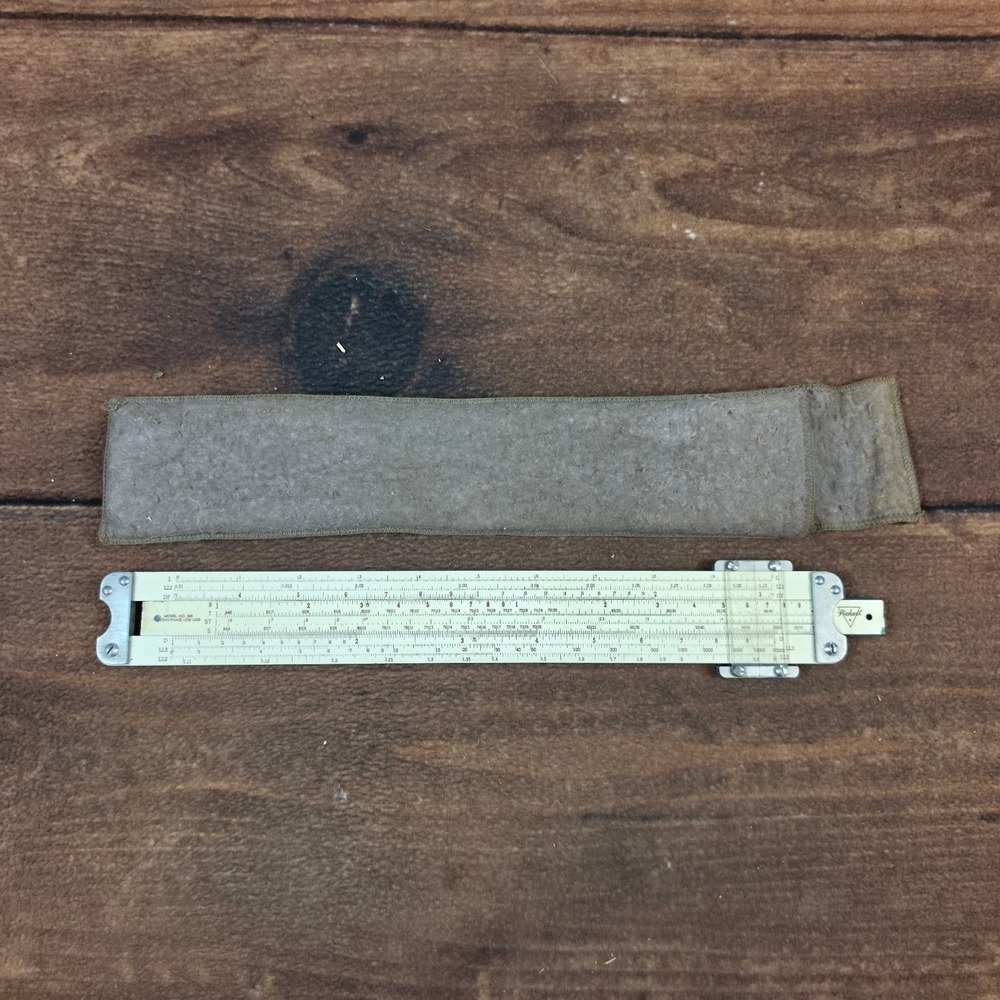 Pickett Slide Rule Model 500 Ortho-Phase Log Log Cream Good Vintage 1948 Metal